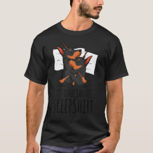Miniature Pinscher Offizieller Schlafmeile Button T-Shirt