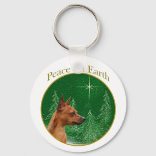 Miniature Pinscher Peace Schlüsselanhänger