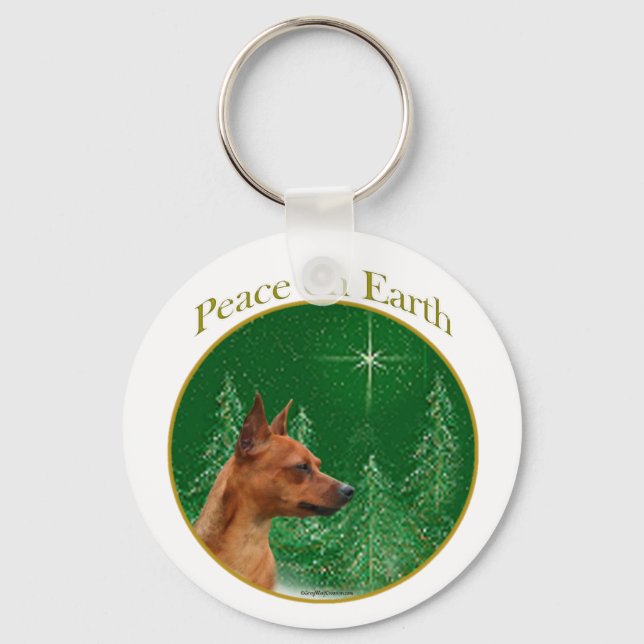 Miniature Pinscher Peace Schlüsselanhänger (Vorderseite)