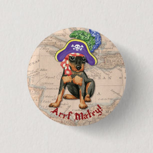 Miniature Pinscher Pirate Button