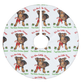 Miniature Pinscher Polyester Weihnachtsbaumdecke