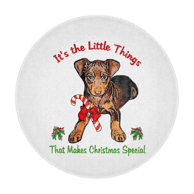 Miniature Pinscher Schneidebrett (Vorderseite)