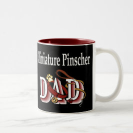 Miniature Pinscher Vater Geschenke Zweifarbige Tasse