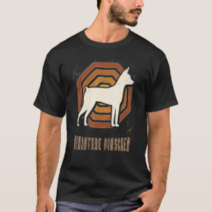 Miniature Pinscher Vintag Retro Klassische Hunde L T-Shirt