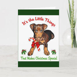 Miniature Pinscher Weihnachtsgeschenke Feiertagskarte