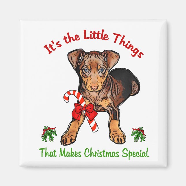 Miniature Pinscher Weihnachtsgeschenke Magnet (Vorne)