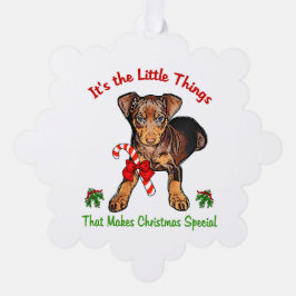 Miniature Pinscher Weihnachtsgeschenke Ornament Karte