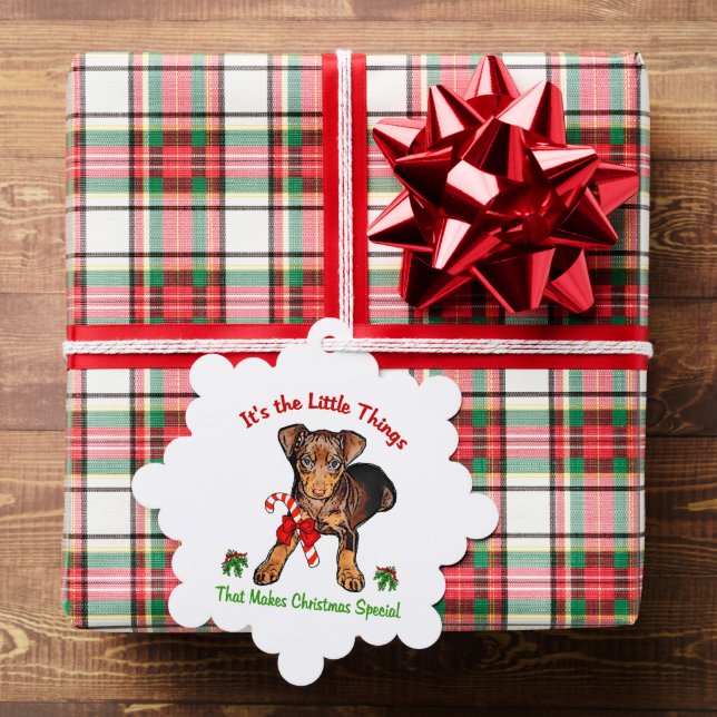 Miniature Pinscher Weihnachtsgeschenke Ornament Karte (Insitu (Geschenk))