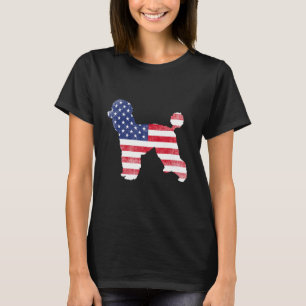 Miniature Poodle Hund Vater Mama Silhouette Americ T-Shirt