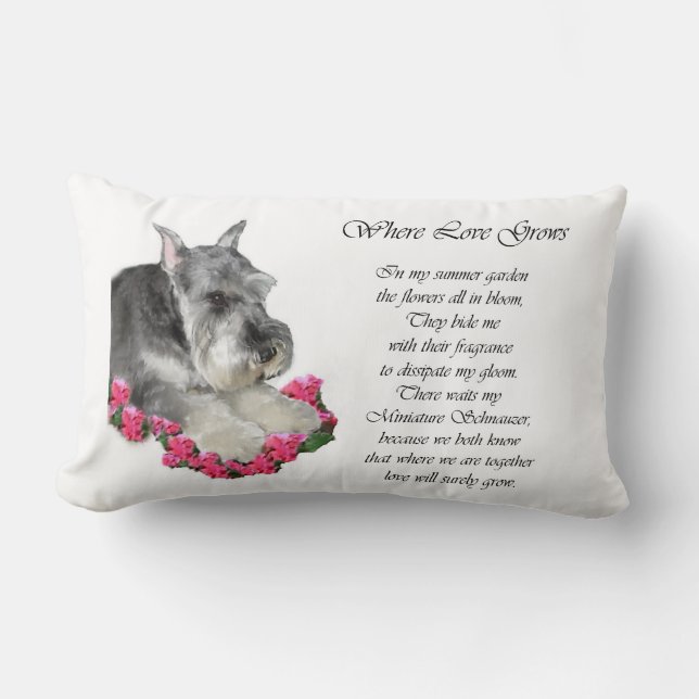 Miniature Schnauzer Art Ohrts Lendenkissen (Vorderseite)