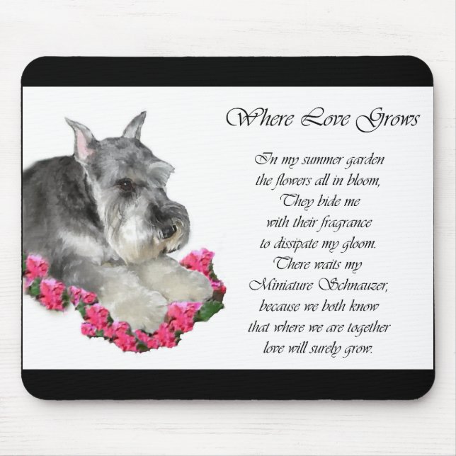 Miniature Schnauzer Art Ohrts Mousepad (Vorne)