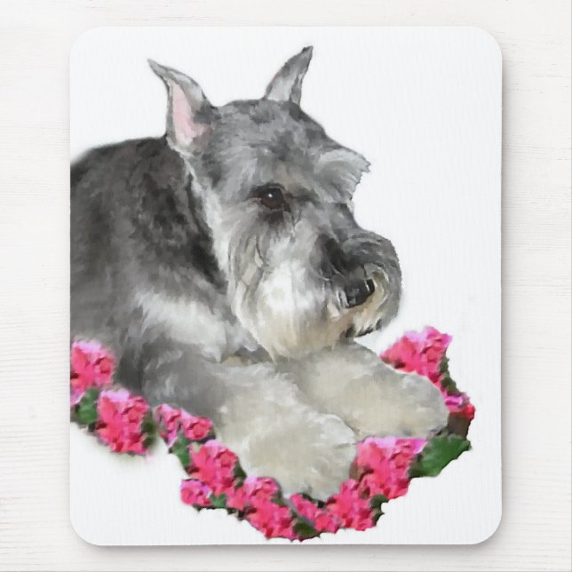 Miniature Schnauzer Art Ohrts Mousepad (Vorne)