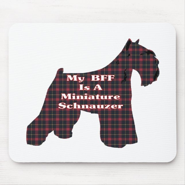 Miniature Schnauzer BESTE FREUNDIN Geschenke Mousepad (Vorne)