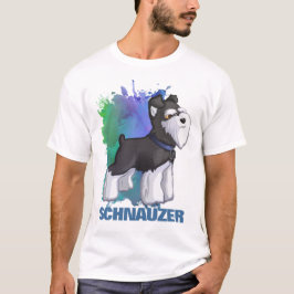 Miniature Schnauzer Black & Silver Puppy Dog T-Shirt