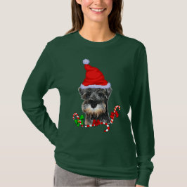 Miniature Schnauzer Christmas Merry T-Shirt