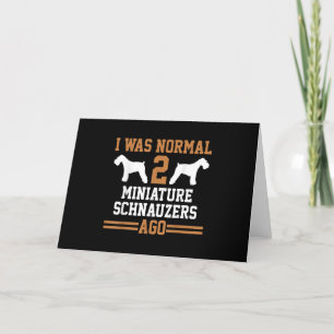 Miniature Schnauzer Dog 2 Two Dog Trainer School Dankeskarte