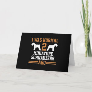 Miniature Schnauzer Dog 2 Two Dog Trainer School Feiertagskarte