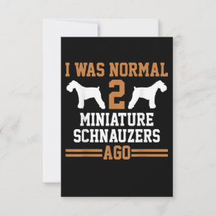 Miniature Schnauzer Dog 2 Two Dog Trainer School RSVP Karte