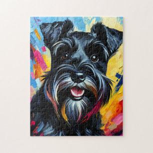 Miniature Schnauzer Dog Akryllische Hundelöhre Puzzle
