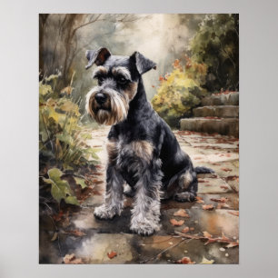 Miniature Schnauzer Dog Art Print Poster