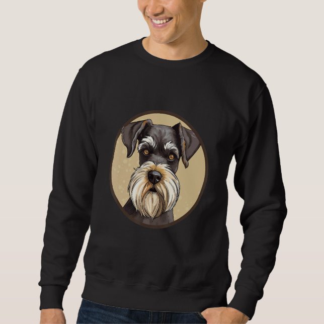Miniature Schnauzer Dog Breed with  Design 1 Sweatshirt (Vorderseite)