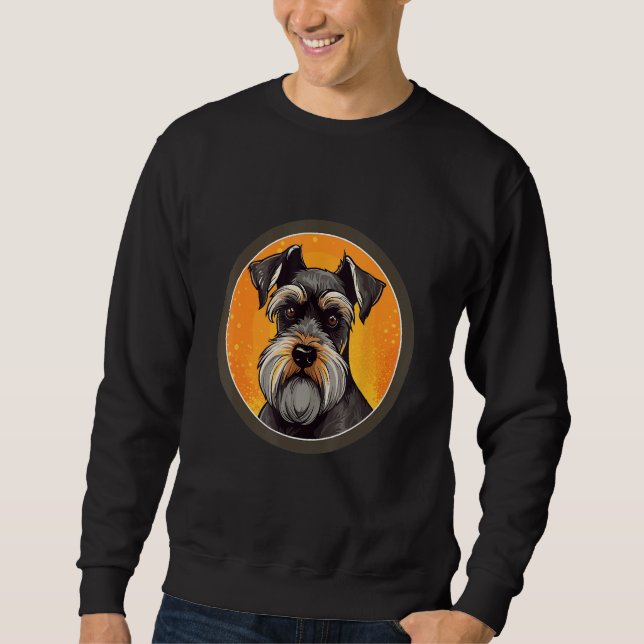 Miniature Schnauzer Dog Breed with  Design Sweatshirt (Vorderseite)