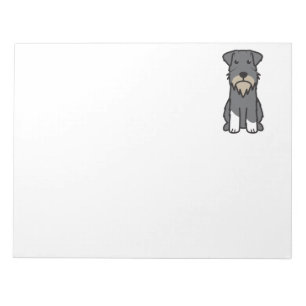 Miniature Schnauzer Dog Cartoon Notizblock