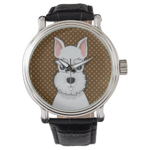 Miniature Schnauzer Dog Cartoon Paws Armbanduhr