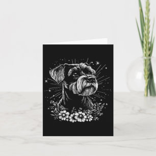Miniature Schnauzer Dog Lover Retro Style Tattoo Karte