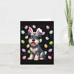 Miniature Schnauzer Dog Ostereier Hunt Sonniges Oh Karte