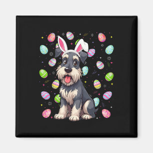 Miniature Schnauzer Dog Ostereier Hunt Sonniges Oh Magnet
