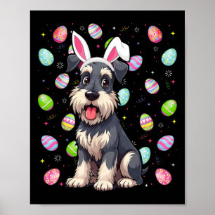 Miniature Schnauzer Dog Ostereier Hunt Sonniges Oh Poster