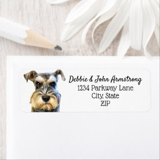 Miniature Schnauzer Dog Welpe Rücksendeadresse