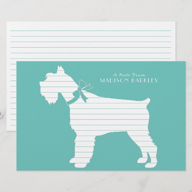 Miniature Schnauzer Doppy Briefpapier (Vorne/Hinten)