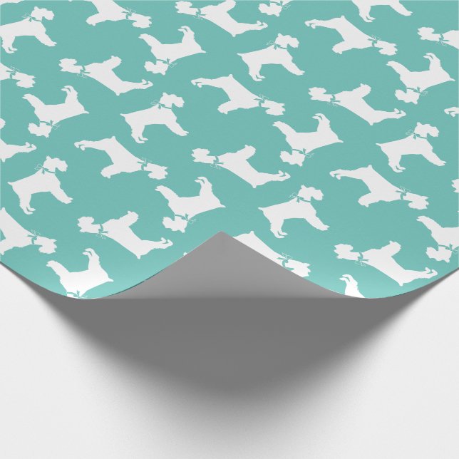 Miniature Schnauzer Doppy Geschenkpapier (Ecke)
