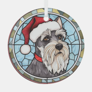 Miniature Schnauzer Festglasweihnacht Ornament Aus Glas