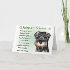 Miniature Schnauzer Geschenke Karte