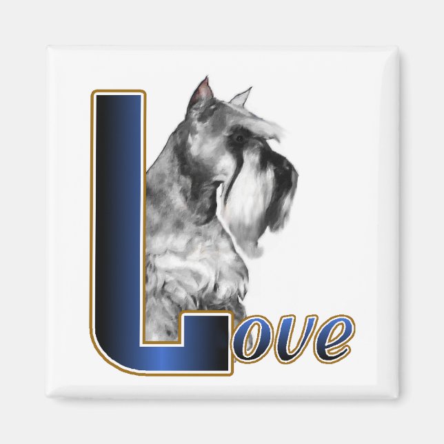 Miniature Schnauzer Geschenke Magnet (Vorne)