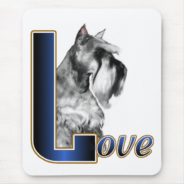 Miniature Schnauzer Geschenke Mousepad (Vorne)