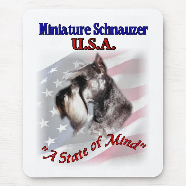 Miniature Schnauzer Geschenke Mousepad (Vorne)