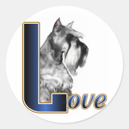 Miniature Schnauzer Geschenke Runder Aufkleber