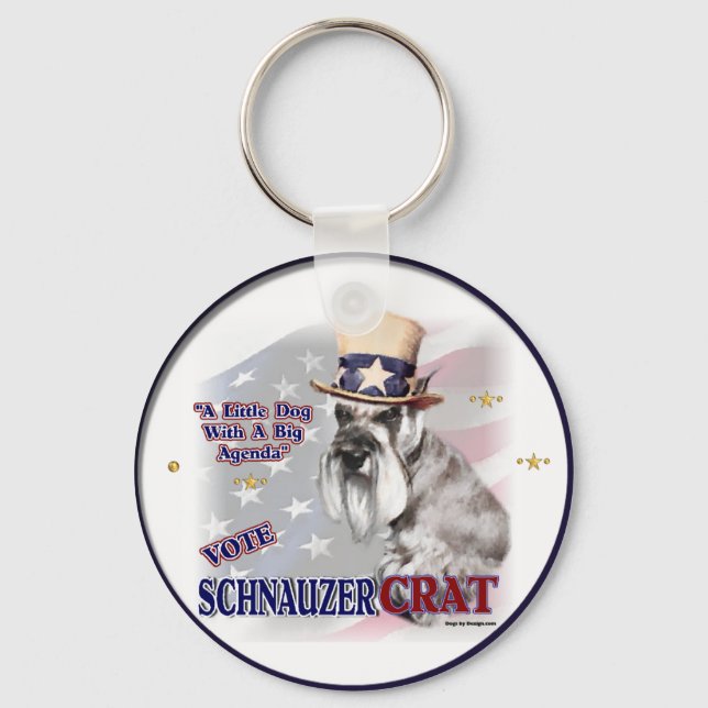 Miniature Schnauzer Geschenke Schlüsselanhänger (Vorderseite)
