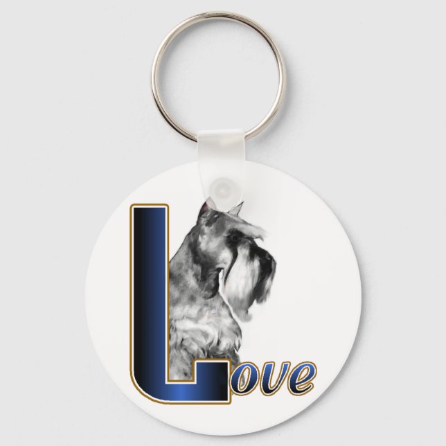 Miniature Schnauzer Geschenke Schlüsselanhänger (Vorderseite)