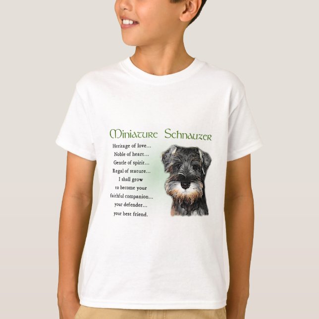 Miniature Schnauzer Geschenke T-Shirt (Vorderseite)