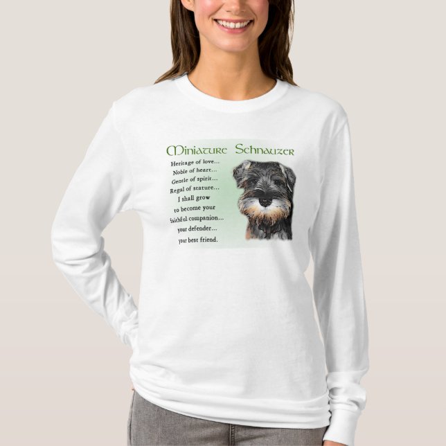 Miniature Schnauzer Geschenke T-Shirt (Vorderseite)