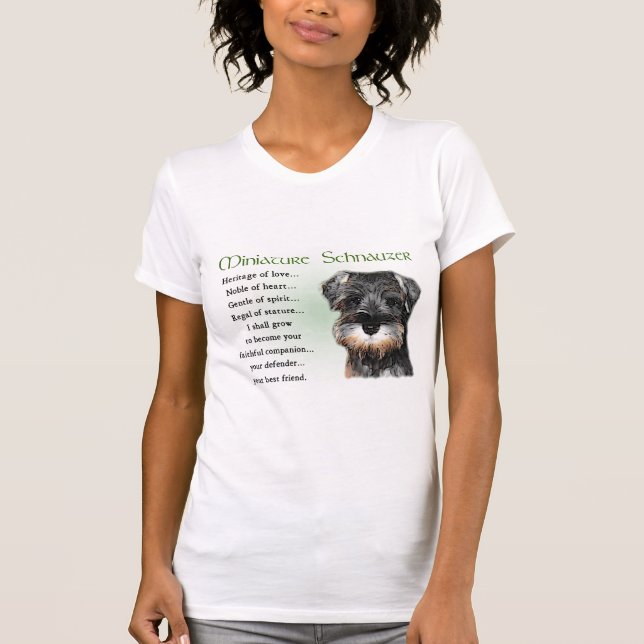Miniature Schnauzer Geschenke T-Shirt (Vorderseite)