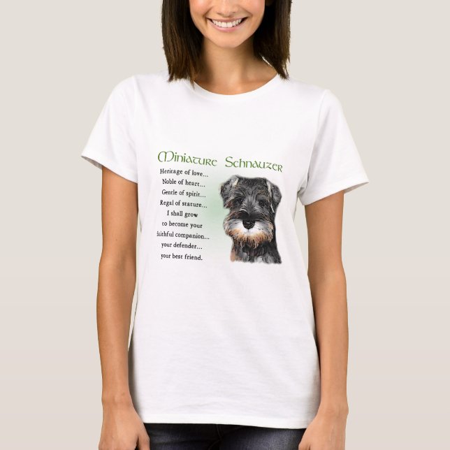 Miniature Schnauzer Geschenke T-Shirt (Vorderseite)