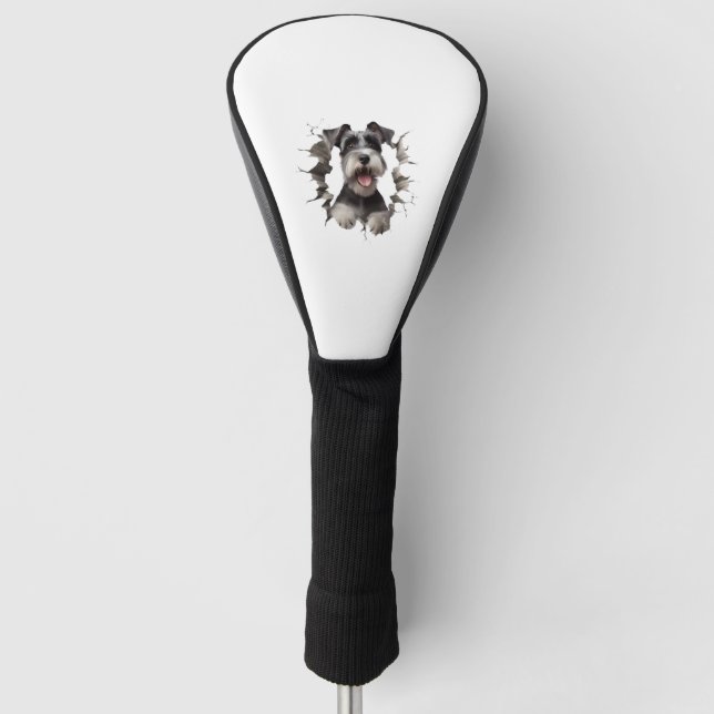 Miniature Schnauzer Golf Headcover (Vorderseite)