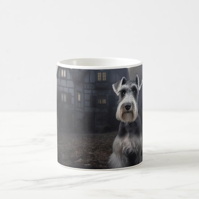 Miniature Schnauzer Halloween Beängstigend Kaffeetasse (Mittel)