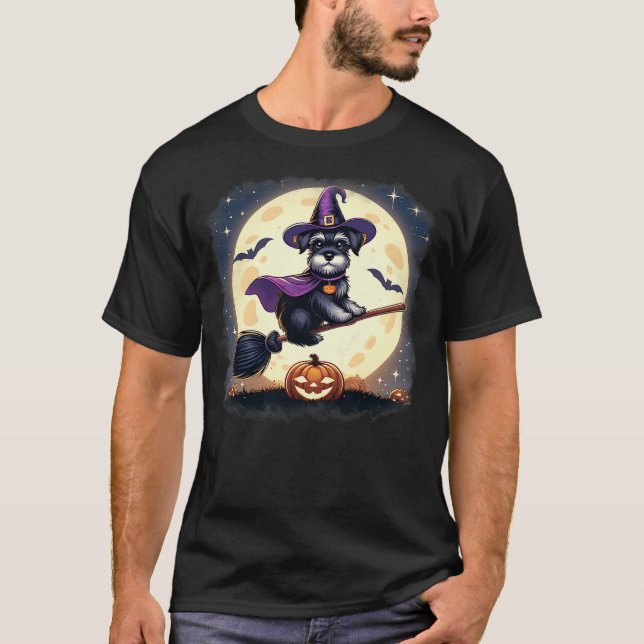 Miniature Schnauzer Halloween Costume Dog Lover Wo T-Shirt (Vorderseite)